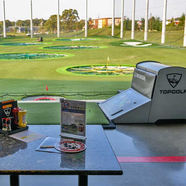 Inside Topgolf Facility