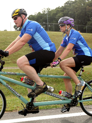 My wife and I cycling with United4Veterans (U4V)!